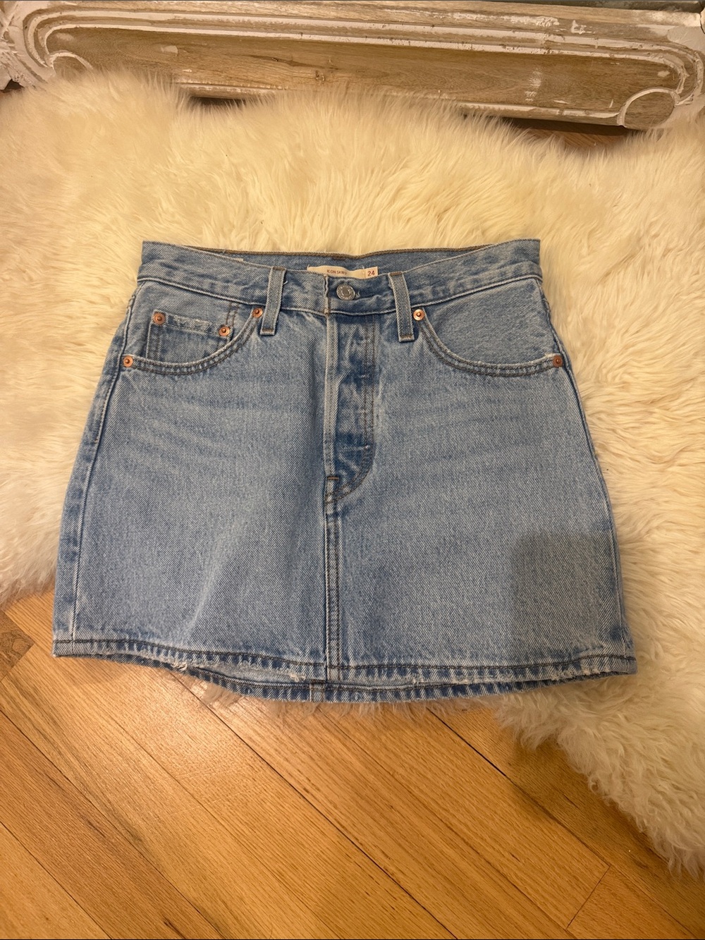 Levi's Light Blue Denim Mini Skirt